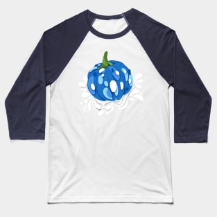 Pumpkins on Abstract Stains Baseball T-Shirt